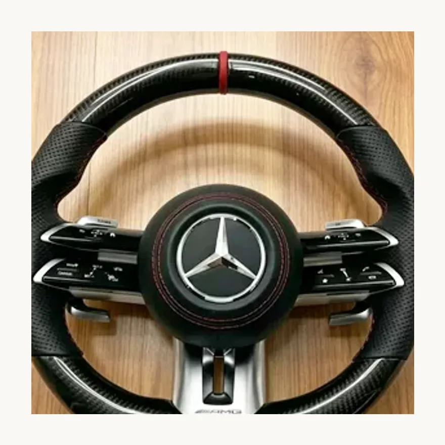 Mercedes W220 Perforated Forged Carbon Wheel — Custom Steering Wheel